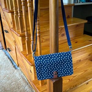Polka dot small cloth shoulder purse